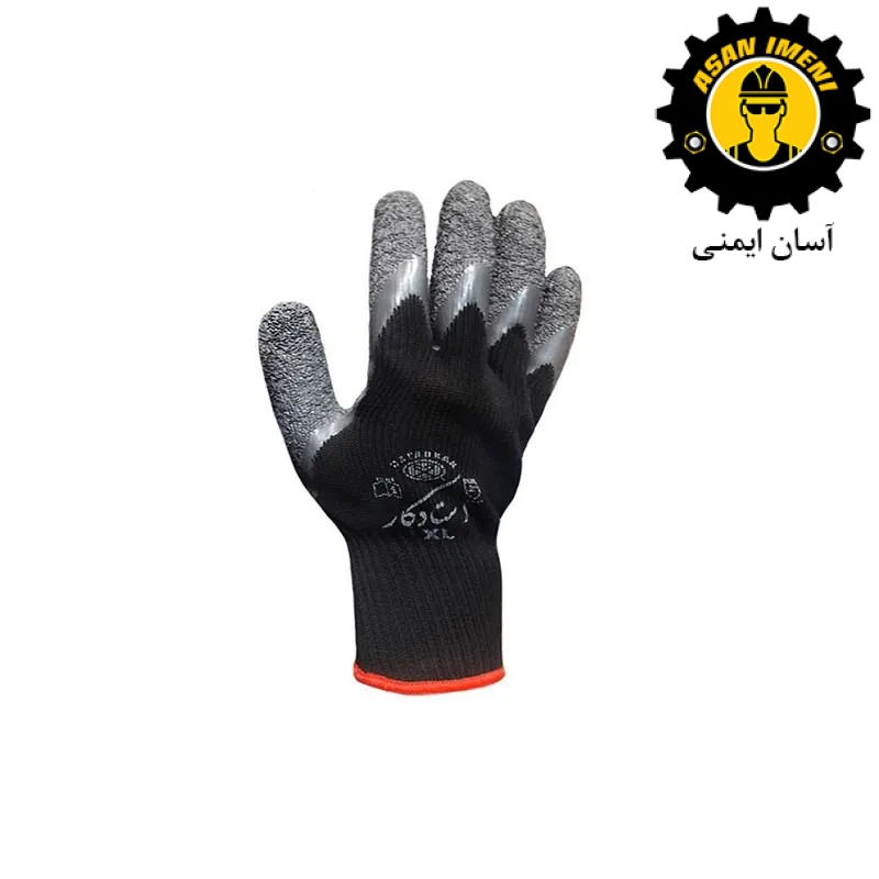 دستکش نخی با روکش لاتکس ضدبرش استادکار