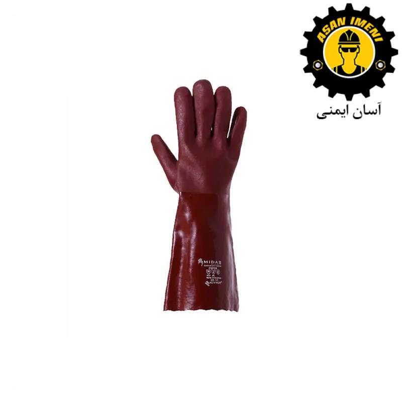 دستکش ضد اسید ساق بلند MIDAS مدل acti fresh