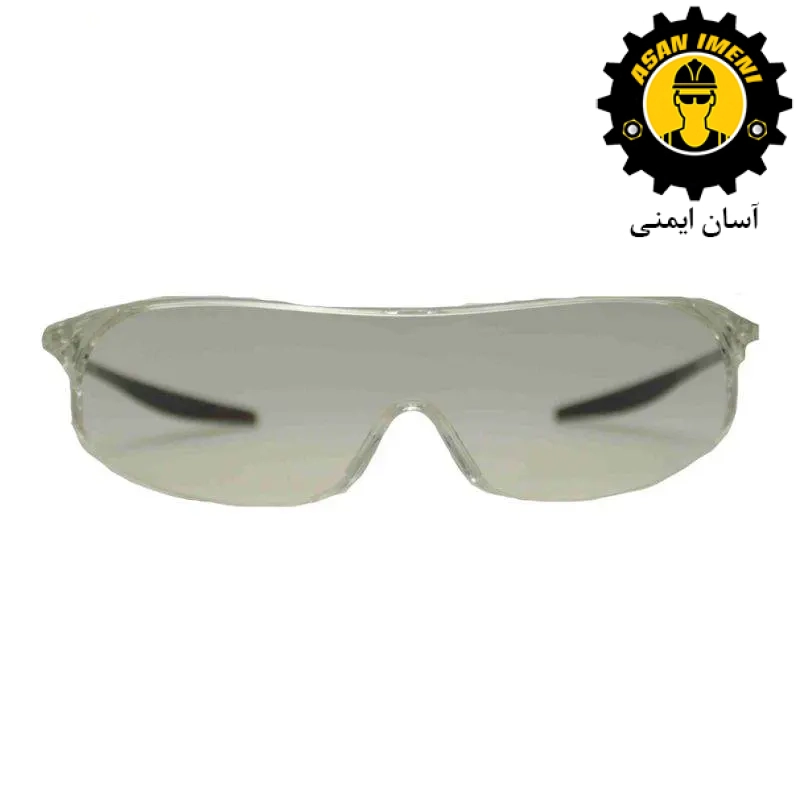 عینک ایمنی پارس اپتیک مدل P.O.SAFETY S100 PC CLR