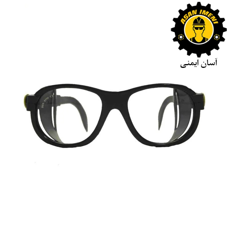 عینک ایمنی پارس اپتیک مدل P.O.SAFETY S90 Glass CLR