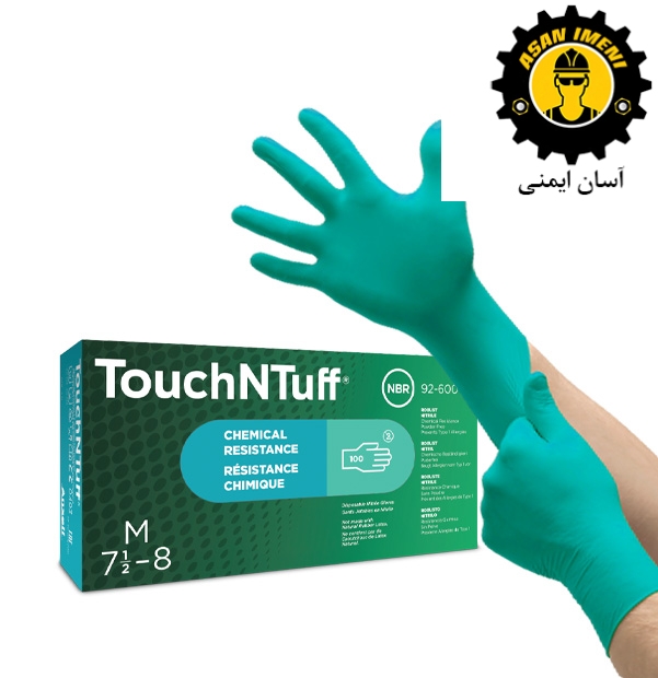 دستکش نیتریل انسل مدل Touch n tuff 92-600|بسته 100 عددی
